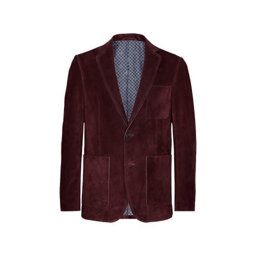 Deep cherry jacket, triple stitching