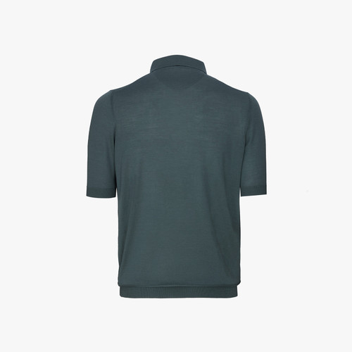 Polo zippé en ciment profond, "Lion piquet"