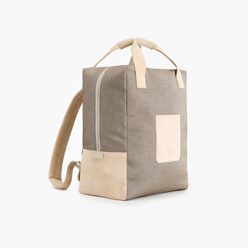 Beige backpack, "Maison ZILLI EST 1965"