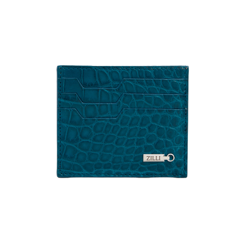 Emerald crocodile CC7 credit card holder 