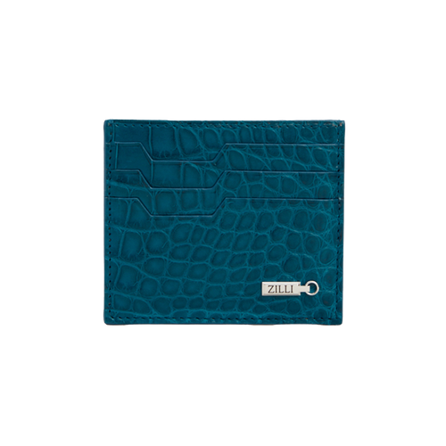 Emerald crocodile CC7 credit card holder 