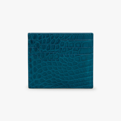 Emerald alligator CC7 credit card holder 