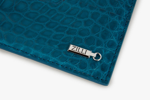 Emerald alligator CC7 credit card holder 