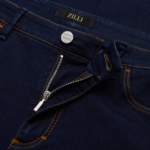 Oxford blue jeans, slim fit, "Big Lion" embroidery