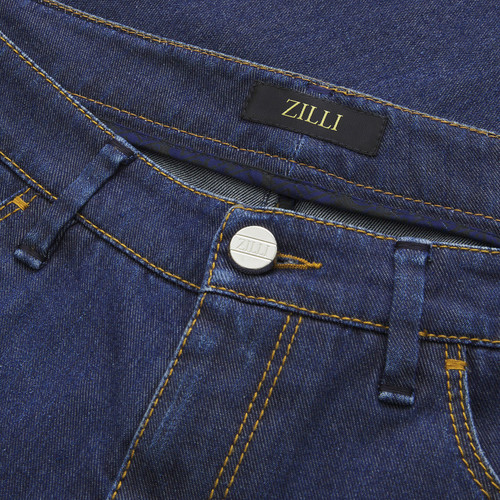 Blue tobacco jeans, hybrid fit, "Cloud Big Lion" embroidery Blue tobacco jeans, hybrid fit, "Cloud Big Lion" embroidery