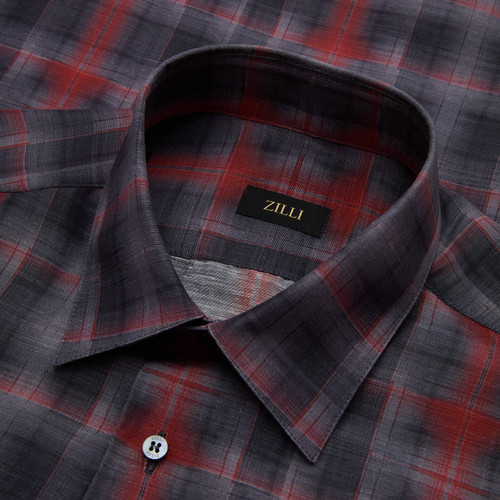 Burnt orange checked shirt