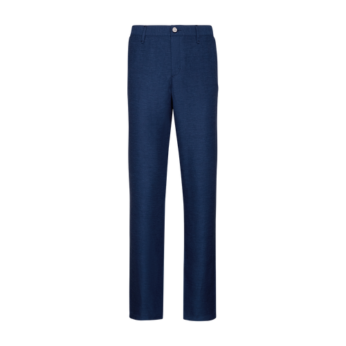 Blue royal trousers, slim fit, "ZILLI" lettering