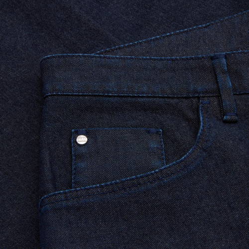 Navy blue jeans, hybrid fit, "Cloud Big Lion" embroidery