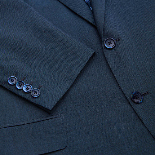 Costume bleu onyx, coupe "Paris", simple boutonnage, deux boutons