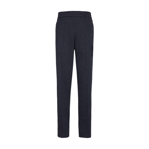 Charcoal jogging pants, elastic waistband, "ZILLI Crest" embroidery