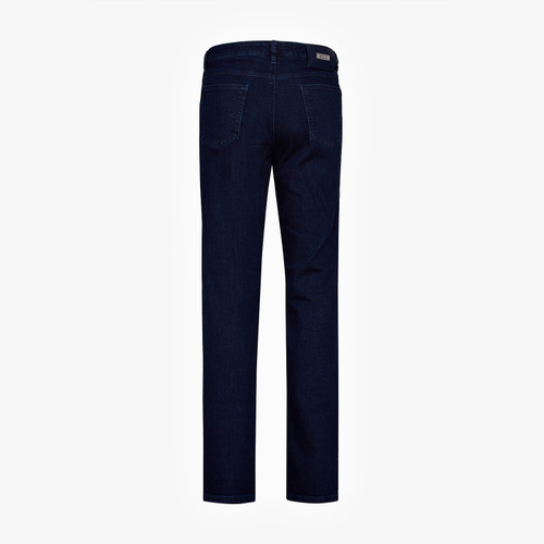 Blue jeans, slim fit, "Italian Denim", navy calfskin patch