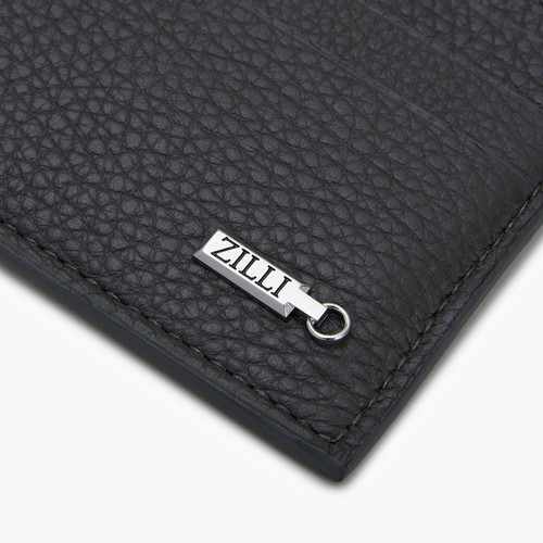 Grey anthracite deerskin CC7 credit card holder