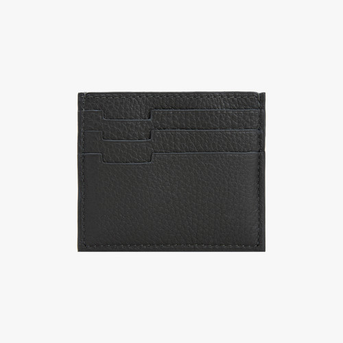 Grey anthracite deerskin CC7 credit card holder