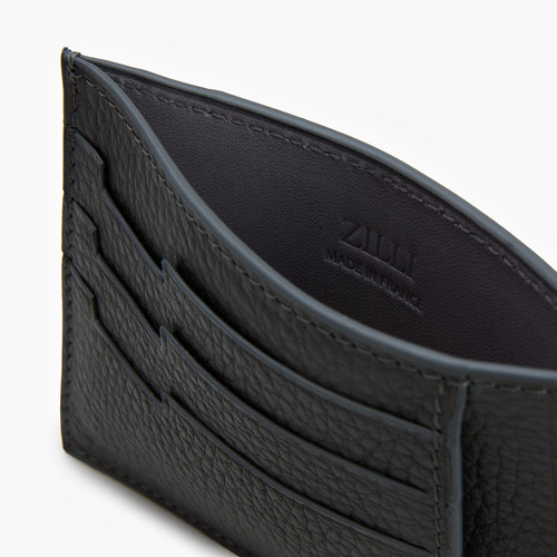 Grey anthracite deerskin CC7 GM credit card holder