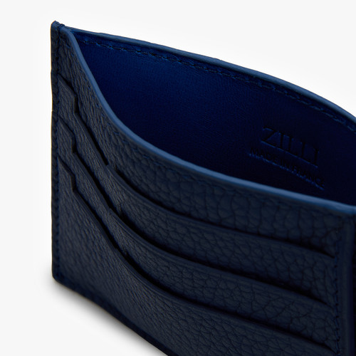 Navy blue deerskin CC7 GM credit card holder