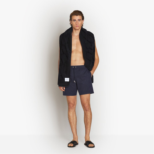 Navy blue swimsuit, design "Maison ZILLI EST 1965"