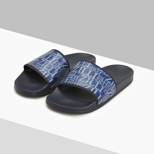 Navy blue beach sandals in rubber