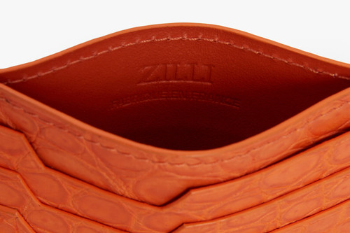 Orange alligatorCC7 credit card holder 