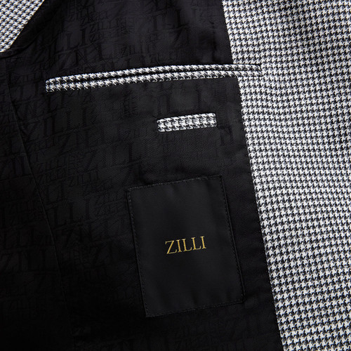 Light grey "New London" jacket, "Houndstooth" pattern