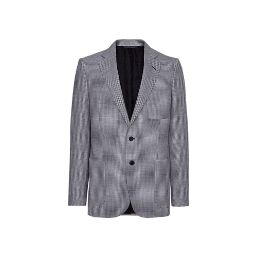 Veste "New London" gris clair, motif "pied-de-poule".