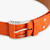 Orange belt in crocodile, 126 buckle, width 40mm