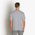 Soft grey T-shirt, "Flower" embroidery