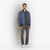 Deep military and blue reversible ROBS bomber jacket