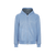 Blue onyx RINGO zipped hooded jacket, "small square perforations"