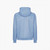 Blue onyx RINGO zipped hooded jacket, "small square perforations"