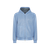 Blue onyx RINGO zipped hooded jacket, "small square perforations"