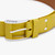 Yellow belt in crocodile, 40 mm, "126" buckle 
