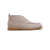 Bottines lacées taupe, semelle caramel