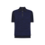 Navy blue zipped polo shirt, “Origami” design Navy blue zipped polo shirt, “Origami” design