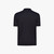 Navy blue button-down polo shirt, “Chevron Placed” design