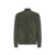 Deep Military zipped cardigan "Triple stitching" 