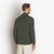 Deep Military zipped cardigan "Triple stitching" 