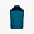 Peacock and black sleeveless down gilet