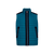 Peacock and black sleeveless down gilet