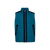 Peacock and black sleeveless down gilet