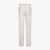 Solid color pale fawn flat-front trousers