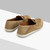 "Laser Z” light brown moccasins, white outsole