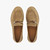 "Laser Z” light brown moccasins, white outsole