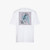 T-shirt blanc, col rond, patch "Fantasy" au dos