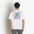 T-shirt blanc, col rond, patch "Fantasy" au dos