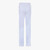 Plain white trousers, semi-elasticated waistband 