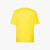 Canary yellow plain round neck T-shirt with “Lion Griffon” embroidery
