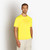 Canary yellow plain round neck T-shirt with “Lion Griffon” embroidery