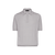 Pale fawn “Checks” zipped polo shirt