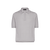 Pale fawn “Checks” zipped polo shirt