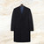 “Lyon” single-breasted coat in dark navy blue